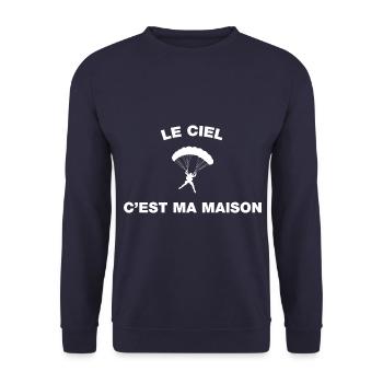 idée cadeau anniversaire amateurs de parapente - Sweat-shirt Unisexe - marine - Devant - Alina (178cm) & Michal (187cm)