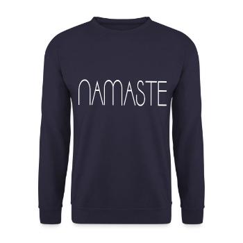 Namaste - Unisex Pullover - Navy - Vorne - Alina (178cm) & Michal (187cm)
