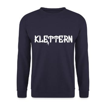 klettern - Unisex Pullover - Navy - Vorne - Alina (178cm) & Michal (187cm)