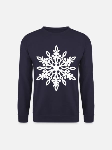 Schneeflocke Winter Mandala Weihnachtstern - Unisex Pullover - Navy