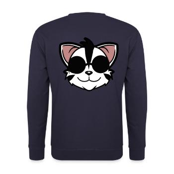Cat Cats Sunglasses Sun Summer Glasses - Unisex Sweatshirt - navy - Back - Michal (187cm)