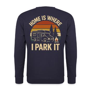 Freiheit beginnt im Rückspiegel - Unisex Pullover - Navy - Hinten - Michal (187cm)