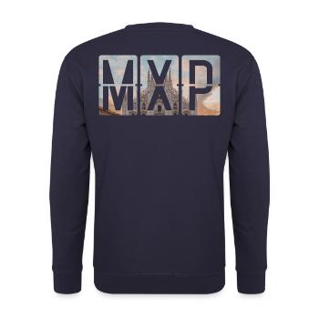 Flughafen Mailand Malpensa MXP - Unisex Pullover - Navy - Hinten - Michal (187cm)