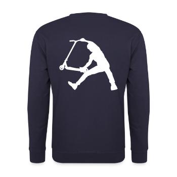 Fingerwhip 2 - Unisex Pullover - Navy - Hinten - Michal (187cm)