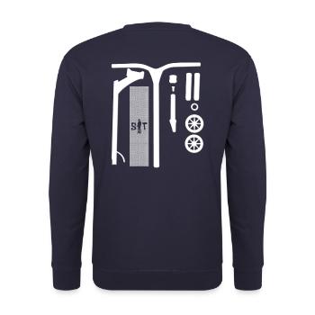 Custom 2 - Sweat-shirt Unisexe - marine - Dos - Michal (187cm)