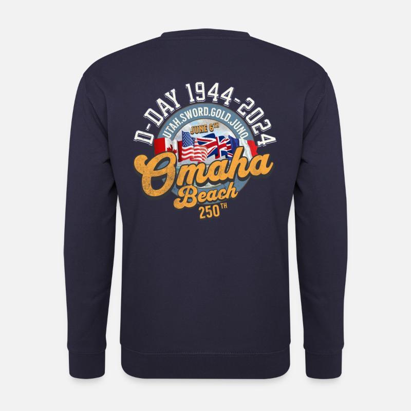 Omaha Beach 250th anniversary back - Unisex Sweatshirt - navy
