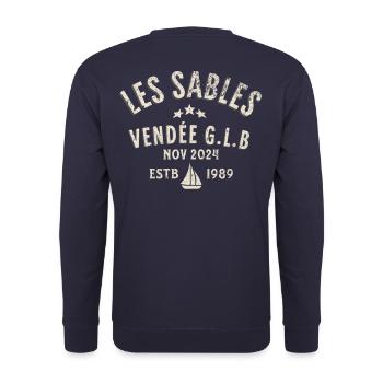 Les Sables Vendée GLB 2024 - Unisex Sweatshirt - navy - Back - Michal (187cm)