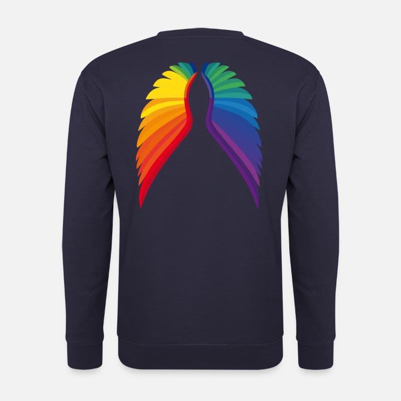 Rainbow Pride Wings - Unisex Sweatshirt - navy