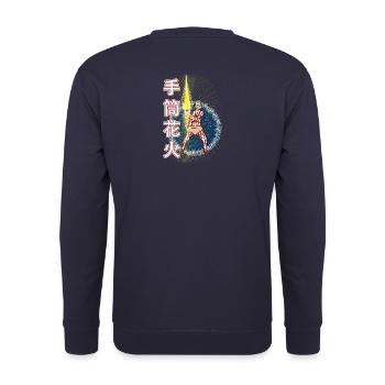 Tezutsu-hanabi - feux d'artifice - Sweat-shirt Unisexe - marine - Dos - Michal (187cm)