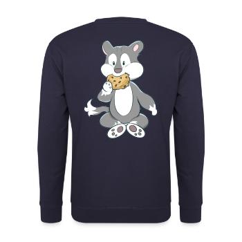 Wolf Tiere Fantasy Kekse Kinder Comic für Kinder - Unisex Pullover - Navy - Hinten - Michal (187cm)