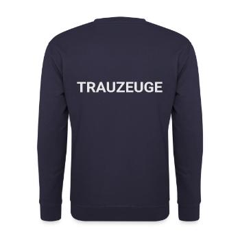 Trauzeuge Hochzeit - Trauung - Heiraten - Unisex Pullover - Navy - Hinten - Michal (187cm)