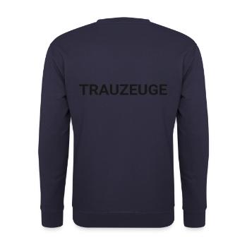 Trauzeuge Hochzeit - Trauung - Heiraten - Unisex Pullover - Navy - Hinten - Michal (187cm)