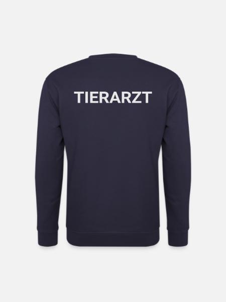 Tierarzt - Rücken, Rückseite, hinten beschriftet - Unisex Pullover - Navy