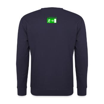 Laberdoor, Labrador, Smalltalk nicht erwünscht - Unisex Pullover - Navy - Hinten - Michal (187cm)