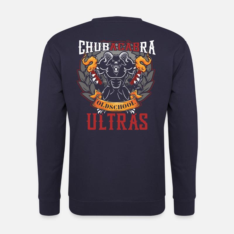Hooligan Backprint Chubacabra Oldschool Ultras - Unisex Pullover - Navy