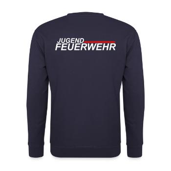 FEUERWEHR Modern - Jugend Feuerwehr FW11 - Unisex Pullover - Navy - Hinten - Michal (187cm)
