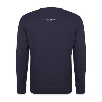 Stop staring. - Unisex Pullover - Navy - Hinten - Michal (187cm)