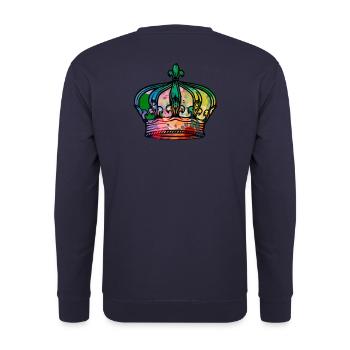 Colorful crown - Unisex Sweatshirt - navy - Back - Michal (187cm)