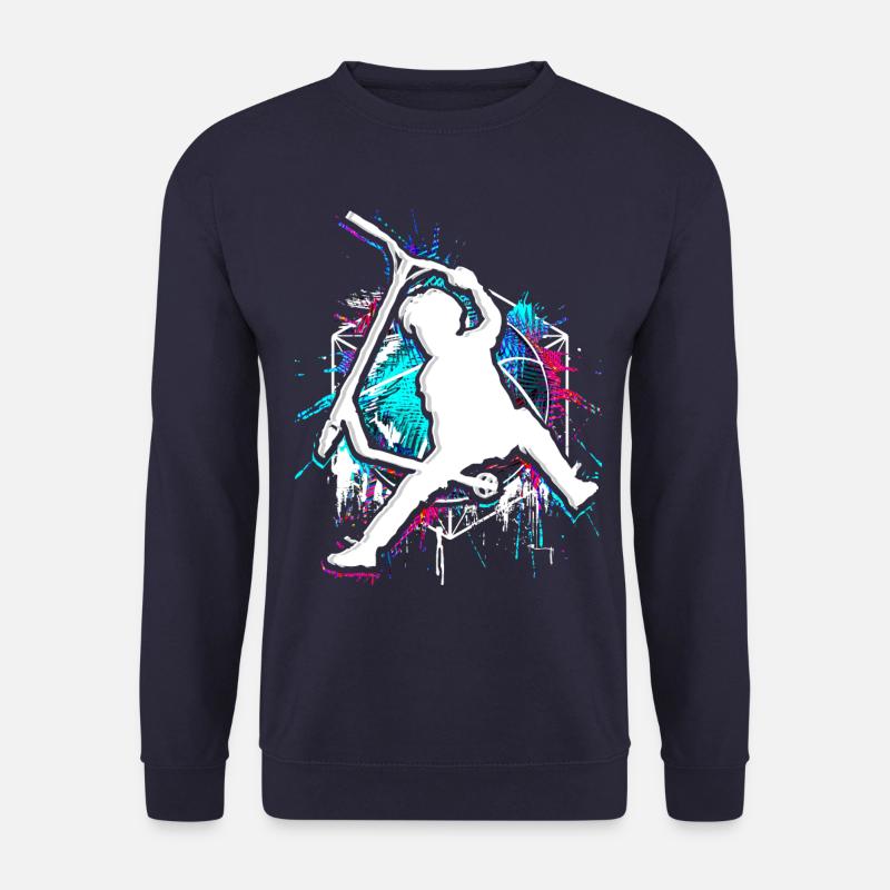 Scooter Stuntscooter Trottinette Tretroller - Unisex Pullover - Navy