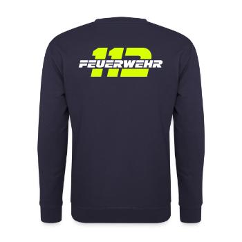 Feuerwehr 112 - Unisex Pullover - Navy - Hinten - Michal (187cm)