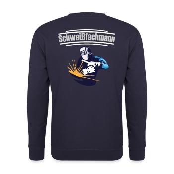 Spécialiste en soudage - maître soudeur - soudeur professionnel - Sweat-shirt Unisexe - marine - Dos - Michal (187cm)