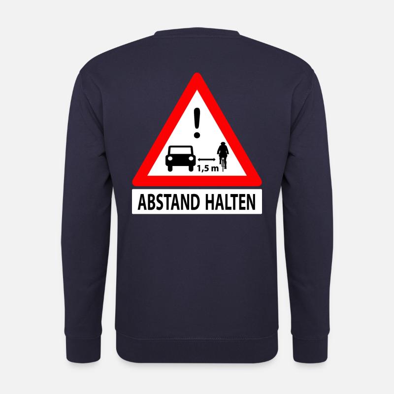 Fahrrad Sicherheit Abstand - Unisex Pullover - Navy