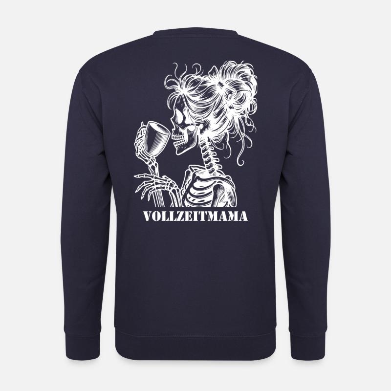 Skull Full-Time Mom - Unisex Sweatshirt - navy