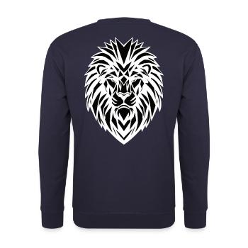 Löwe Premiumdesign - Unisex Pullover - Navy - Hinten - Michal (187cm)