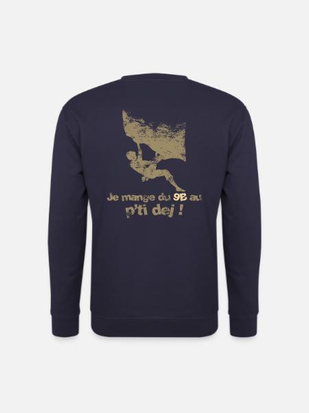 Escalade - difficulté 9B - Sweat-shirt Unisexe - marine