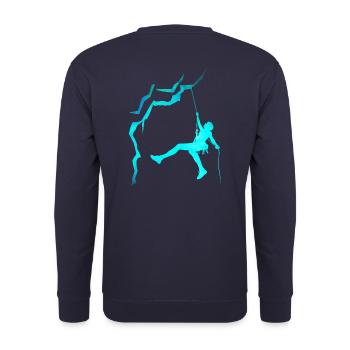 Klettern / Kletterer - Unisex Pullover - Navy - Hinten - Michal (187cm)