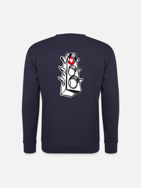 Rote Ampel Herz - Unisex Pullover - Navy