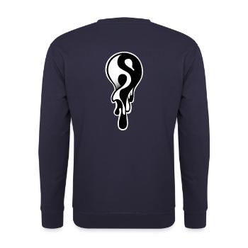 Yin et Yang dégoulinant - Sweat-shirt Unisexe - marine - Dos - Michal (187cm)