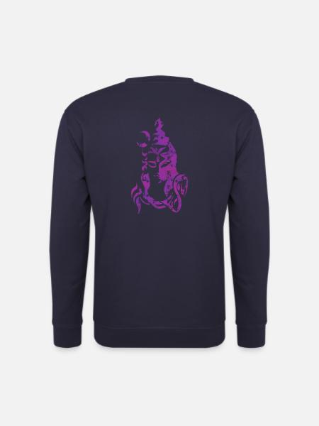 Shiva lila getragener Stil - Unisex Pullover - Navy