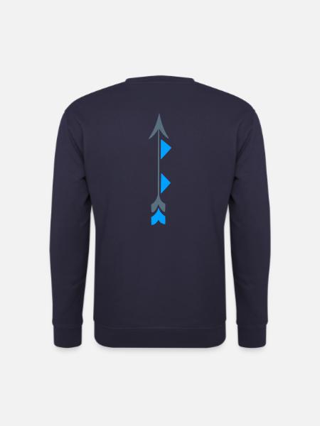 Bogenpfeil traditionelle Zeichnung - Unisex Pullover - Navy