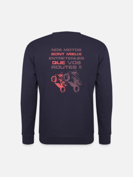 Manifestation Contrôle Technique pour moto - Sweat-shirt Unisexe - marine
