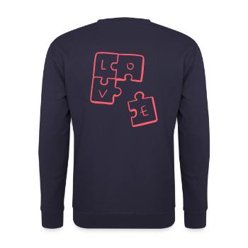 LOVE - Pièces de Puzzle - Sweat-shirt Unisexe - marine - Dos - Michal (187cm)