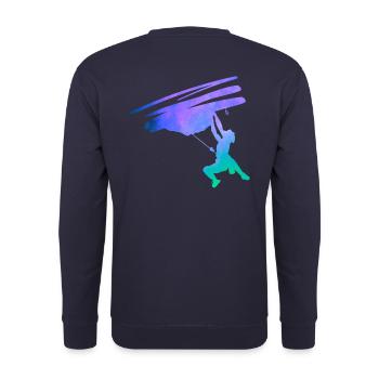Silhouette sketchy climbing climber - Unisex Sweatshirt - navy - Back - Michal (187cm)