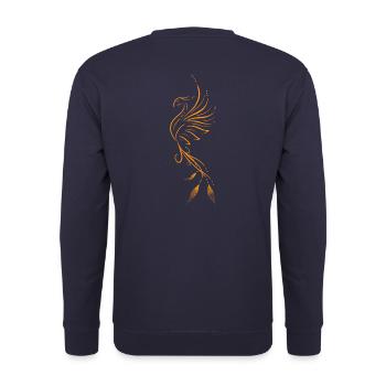 Phénix lining orange - Sweat-shirt Unisexe - marine - Dos - Michal (187cm)