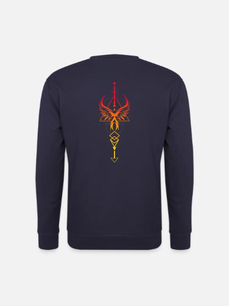 Vertical symbol phoenix Valkyrie - Unisex Sweatshirt - navy
