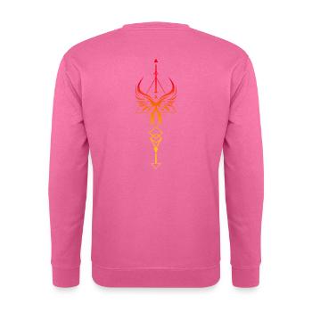 Vertikales Symbol Phönix Walküre - Unisex Pullover - Pink - Hinten
