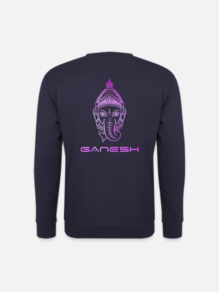 Ganesh - Zeichenlinie Old-School-Tattoo - Unisex Pullover - Navy
