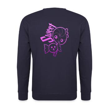SWEET - sweet lollipop kawaii - Unisex Sweatshirt - navy - Back - Michal (187cm)