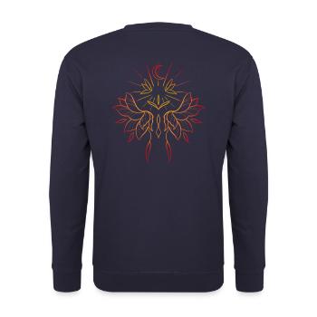 Colorful ornamental composition - Unisex Sweatshirt - navy - Back - Michal (187cm)