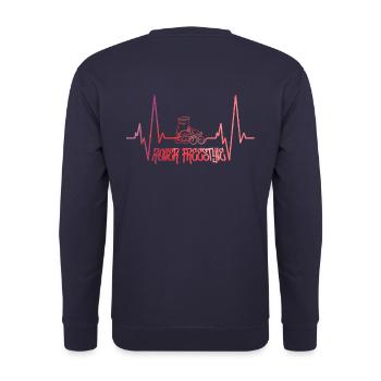 Roller Freestyle heartbeat - Unisex Sweatshirt - navy - Back - Michal (187cm)