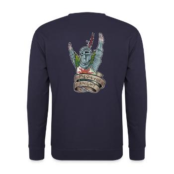 Medieval Knight - Unisex Sweatshirt - navy - Back - Michal (187cm)