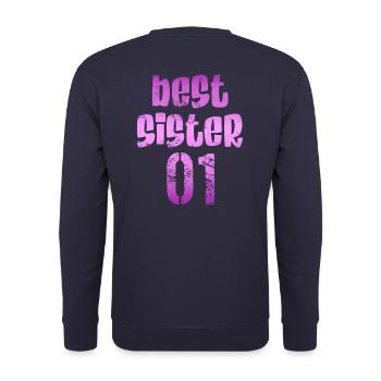 Best sister 01 - Unisex Sweatshirt - navy - Back - Michal (187cm)