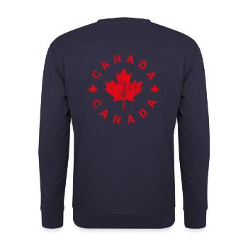 Canada Round Logo - Unisex Sweatshirt - navy - Back - Michal (187cm)