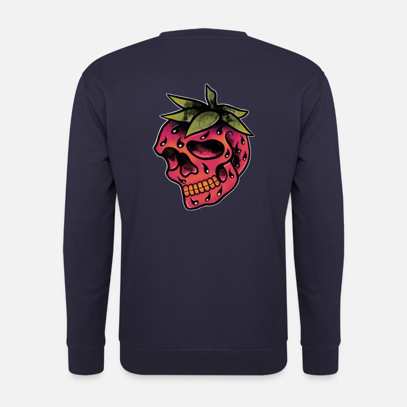 Erdbeerschädel der alten Schule. - Unisex Pullover - Navy