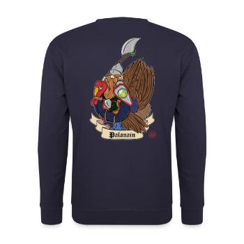 Dwarf Paladin - the Palanain - Unisex Sweatshirt - navy - Back - Michal (187cm)