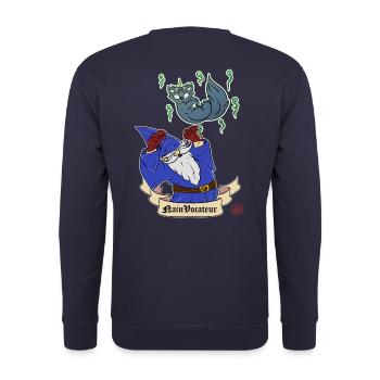 Summoning Dwarf - Dwarfvocateur - Unisex Sweatshirt - navy - Back - Michal (187cm)
